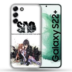 Coque Pour Samsung Galaxy S22 Plus Manga SAO sword Art Online Blanc