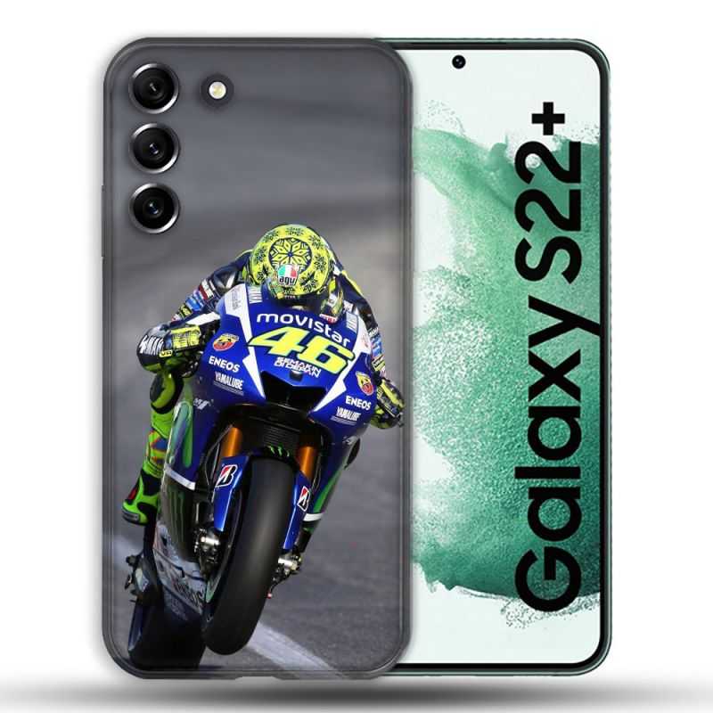Coque Pour Samsung Galaxy S22 Plus Moto Course GP Wheeling 46