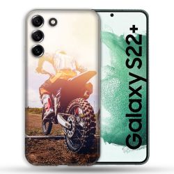 Coque Pour Samsung Galaxy S22 Plus Moto Cross Soleil