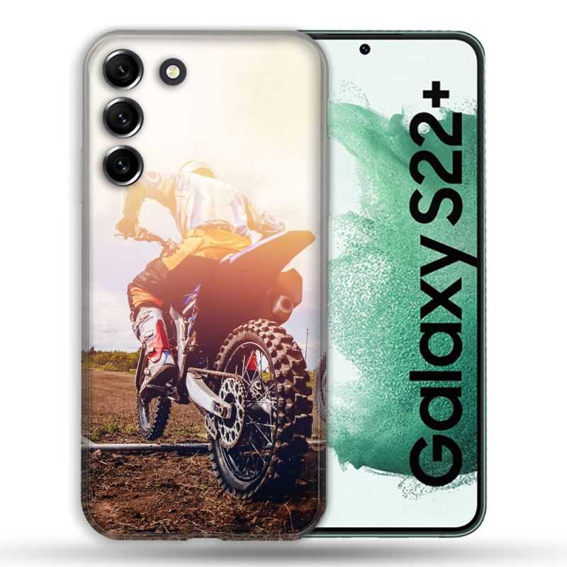 Coque Pour Samsung Galaxy S22 Plus Moto Cross Soleil
