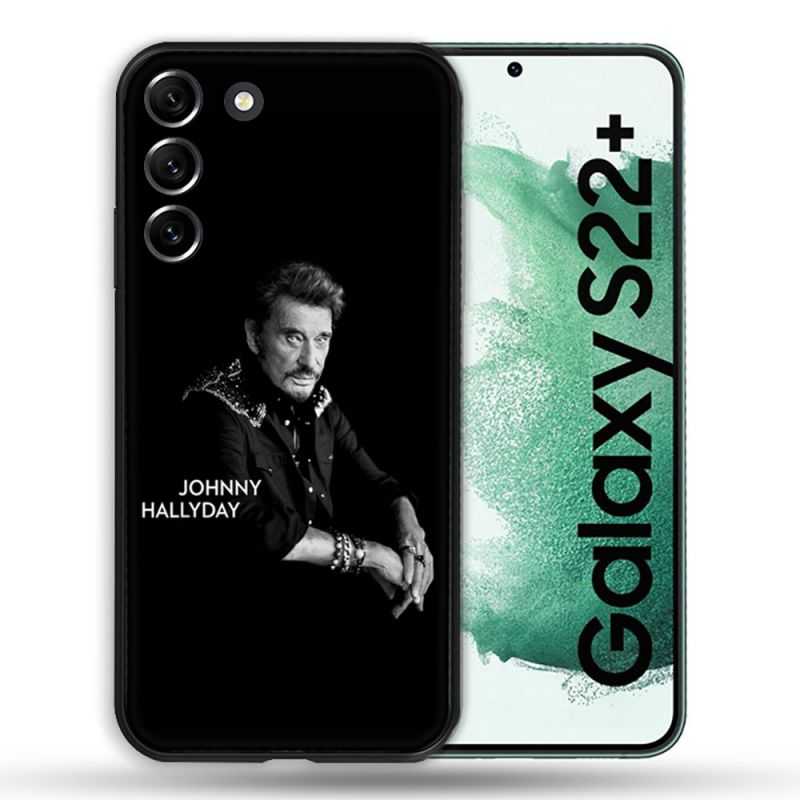 Coque Pour Samsung Galaxy S22 Plus Musique Johnny Hallyday Noir