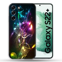 Coque Pour Samsung Galaxy S22 Plus Musique Partition Multicolore