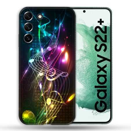 Coque Pour Samsung Galaxy S22 Plus Musique Partition Multicolore