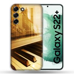 Coque Pour Samsung Galaxy S22 Plus Musique Piano Retro