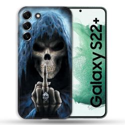 Coque Pour Samsung Galaxy S22 Plus Tete de Mort Doigt