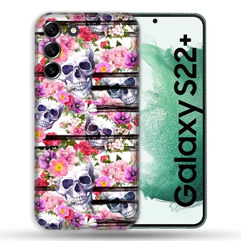 Coque Pour Samsung Galaxy S22 Plus Tete de Mort Pattern