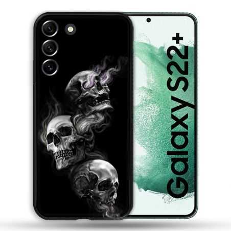 Coque Pour Samsung Galaxy S22 Plus Tete de Mort Triple