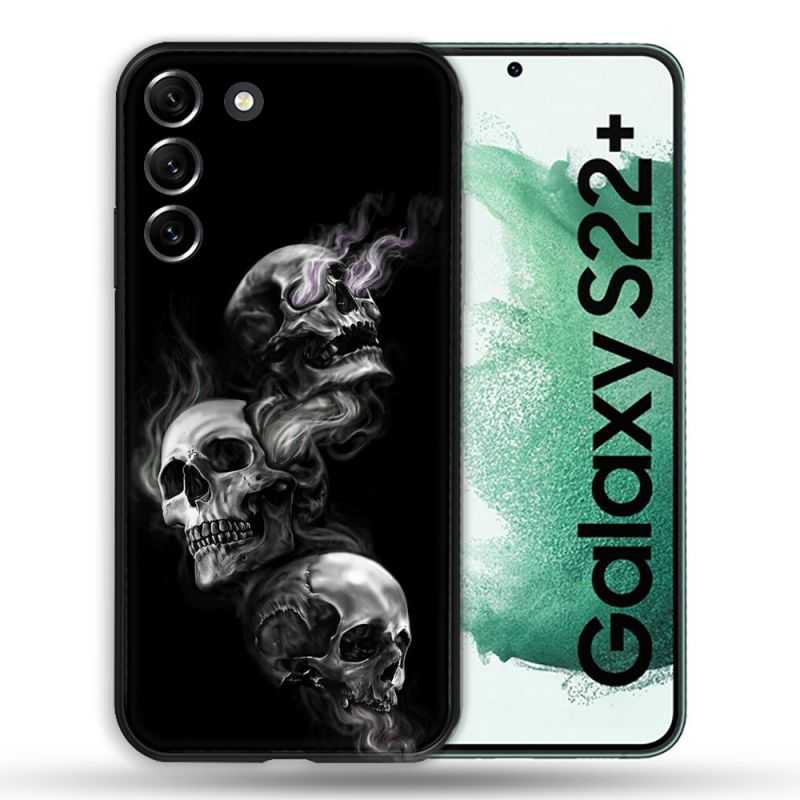 Coque Pour Samsung Galaxy S22 Plus Tete de Mort Triple