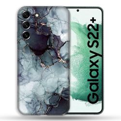 Coque Pour Samsung Galaxy S22 Plus Texture Marbre Gris