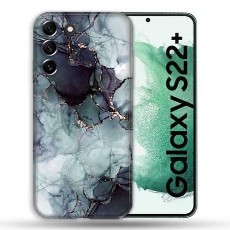 Coque Pour Samsung Galaxy S22 Plus Texture Marbre Gris