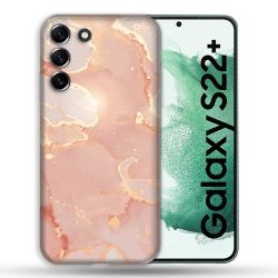 Coque Pour Samsung Galaxy S22 Plus Texture Marbre Rose