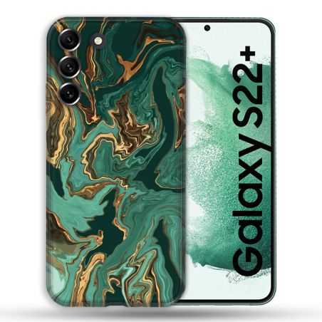 Coque Pour Samsung Galaxy S22 Plus Texture Marbre Vert
