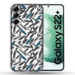 Coque Pour Samsung Galaxy S22 Plus Texture Plume Canard