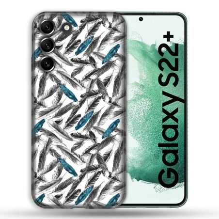 Coque Pour Samsung Galaxy S22 Plus Texture Plume Canard