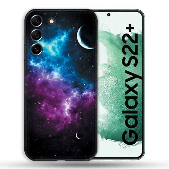 Coque Pour Samsung Galaxy S22 Plus Univers Bleu Violet