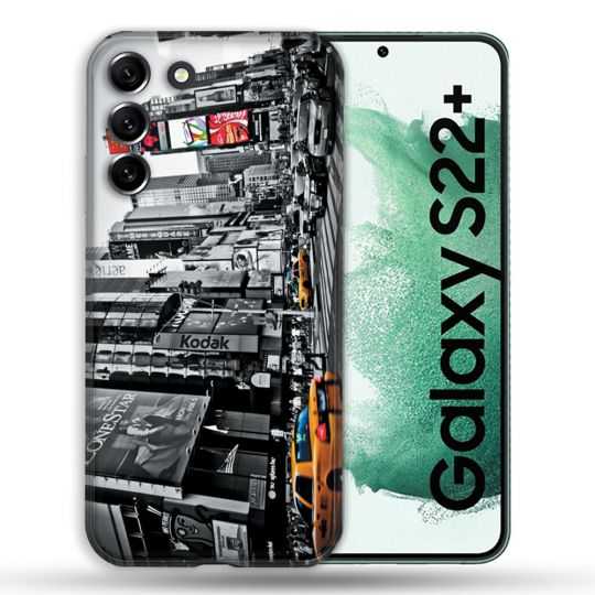 Coque Pour Samsung Galaxy S22 Plus Voyage Amerique USA New York Taxi