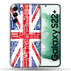 Coque Pour Samsung Galaxy S22 Plus Voyage Angleterre Blanc
