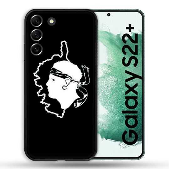 Coque Pour Samsung Galaxy S22 Plus Voyage Corse Noir