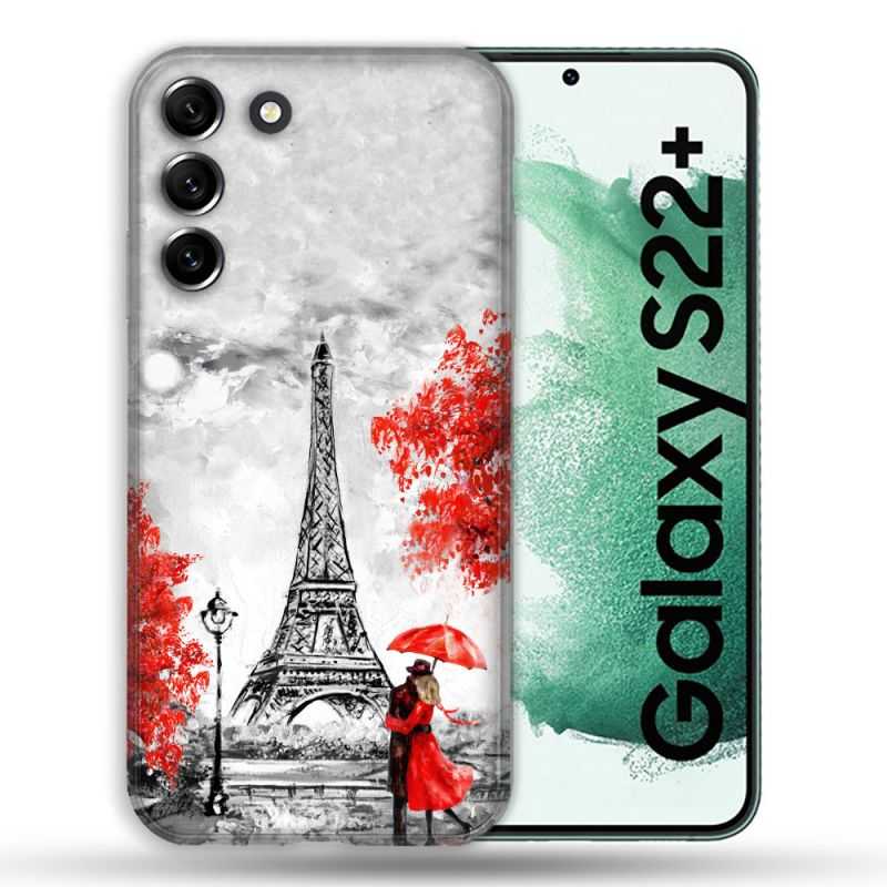 Coque Pour Samsung Galaxy S22 Plus Voyage France Paris Rouge