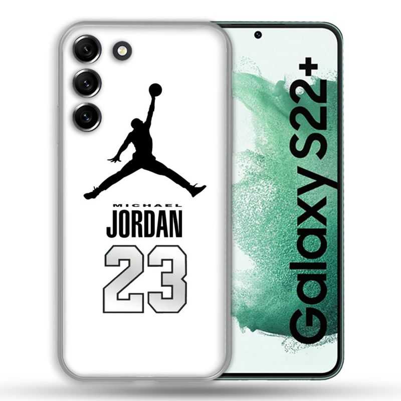 Coque Pour Samsung Galaxy S22 Plus Jordan 23 Blanc