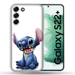 Coque Pour Samsung Galaxy S22 Plus Stitch Blanc