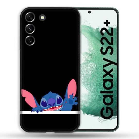 Coque Pour Samsung Galaxy S22 Plus Stitch Noir