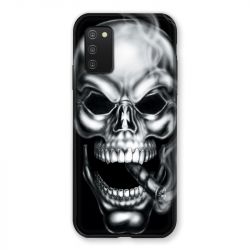 Coque Pour Samsung Galaxy A03S Tete de Mort Fume