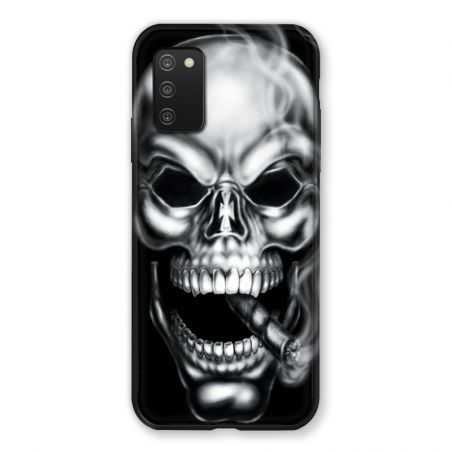 Coque Pour Samsung Galaxy A03S Tete de Mort Fume