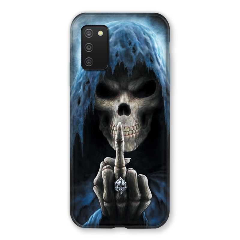 Coque Pour Samsung Galaxy A03S Tete de Mort Doigt