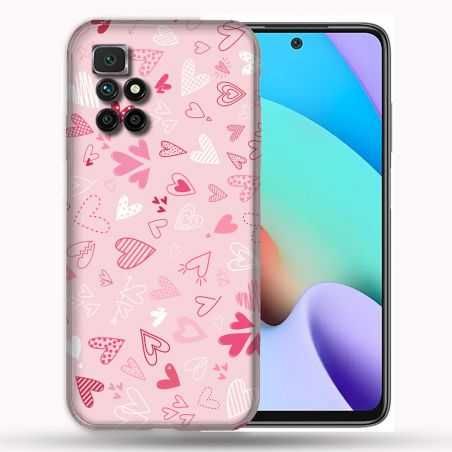Coque Pour Xiaomi Redmi 10 Amour Ptis Coeurs