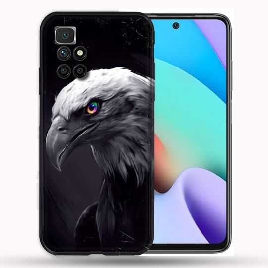 Coque Pour Xiaomi Redmi 10 Animal Aigle Royal Noir