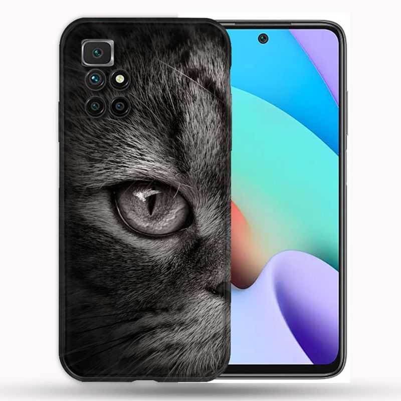Coque Pour Xiaomi Redmi 10 Animal Chat Gris