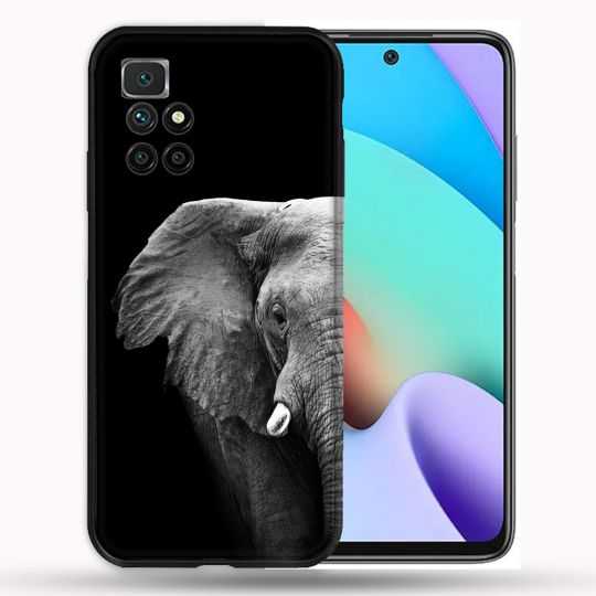 Coque Pour Xiaomi Redmi 10 Animal Elephant Noir