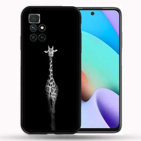 Coque Pour Xiaomi Redmi 10 Animal Girafe Noire