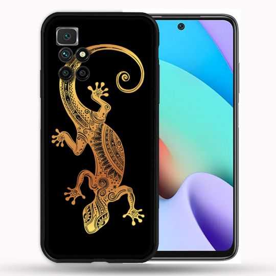 Coque Pour Xiaomi Redmi 10 Animal Lezard Noir
