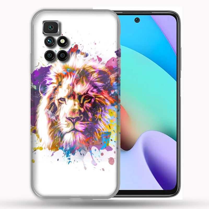 Coque Pour Xiaomi Redmi 10 Animal Lion Tag