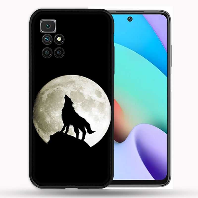 Coque Pour Xiaomi Redmi 10 Animal Loup Noir