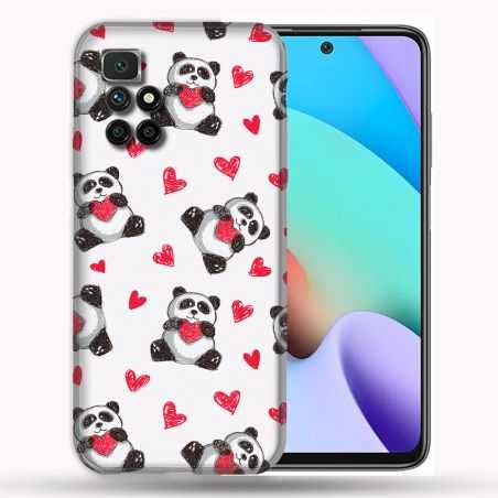 Coque Pour Xiaomi Redmi 10 Animal Panda Cœur