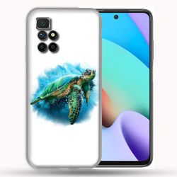Coque Pour Xiaomi Redmi 10 Animal Tortue Blanche multicolore