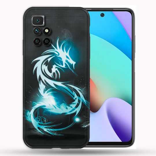 Coque Pour Xiaomi Redmi 10 Fantastique Dragon Bleu