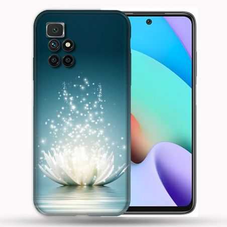 Coque Pour Xiaomi Redmi 10 Fleur Lotus Blanc