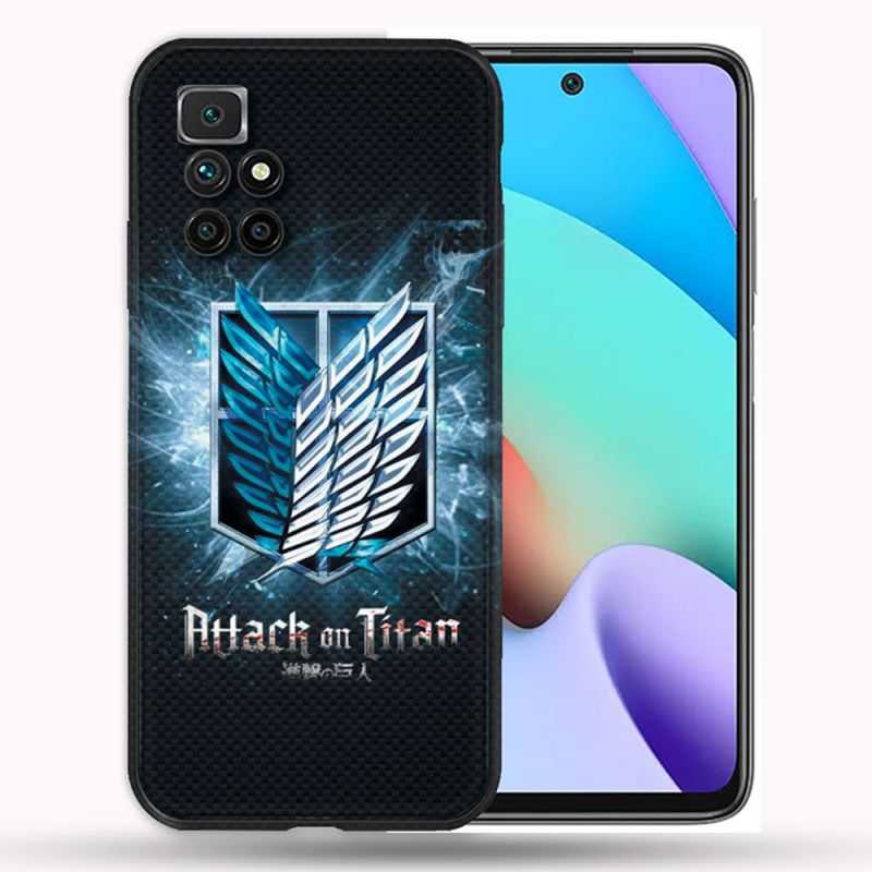 Coque Pour Xiaomi Redmi 10 Manga Attaque Titans Noir