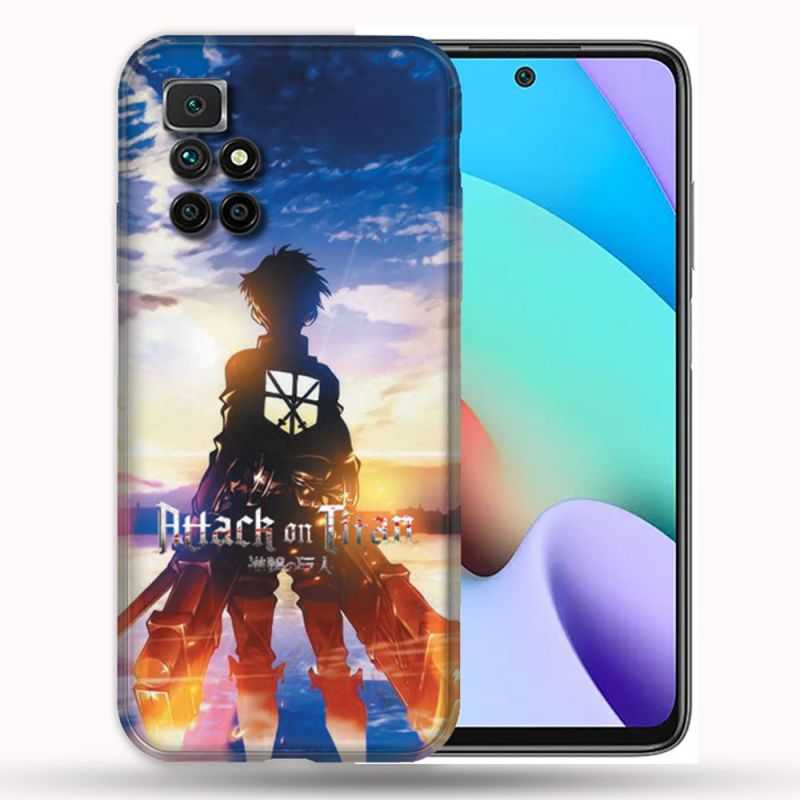Coque Pour Xiaomi Redmi 10 Manga Attaque Titans Soleil