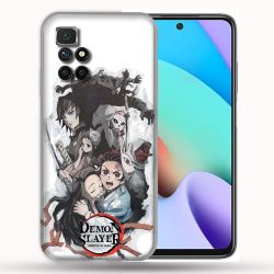 Coque Pour Xiaomi Redmi 10 Manga Demon Slayer Blanc