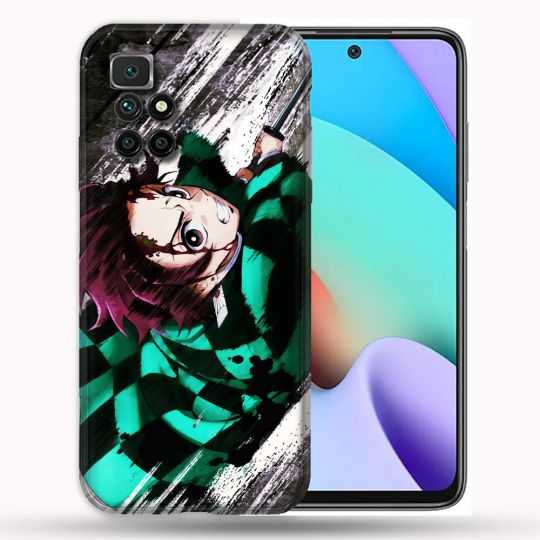 Coque Pour Xiaomi Redmi 10 Manga Demon Slayer Tanjiro
