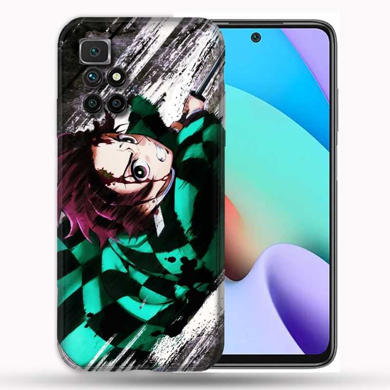 Coque Pour Xiaomi Redmi 10 Manga Demon Slayer Tanjiro