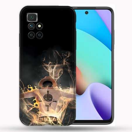 Coque Pour Xiaomi Redmi 10 Manga One Piece Ace Noir