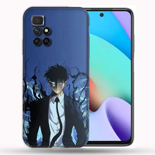 Coque Pour Xiaomi Redmi 10 Manga Solo Leveling Sung Bleu