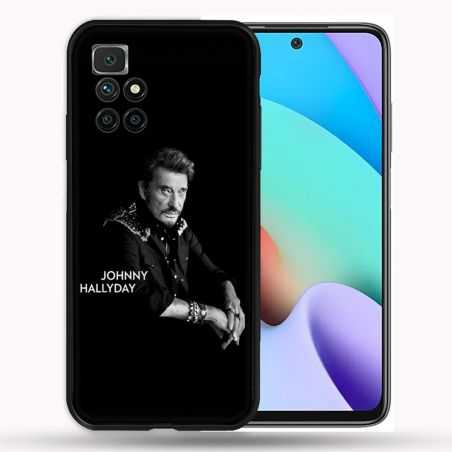 Coque Pour Xiaomi Redmi 10 Musique Johnny Hallyday Noir