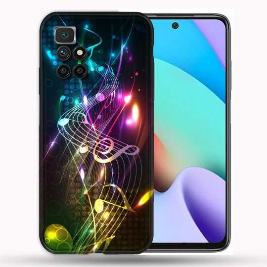 Coque Pour Xiaomi Redmi 10 Musique Partition Multicolore